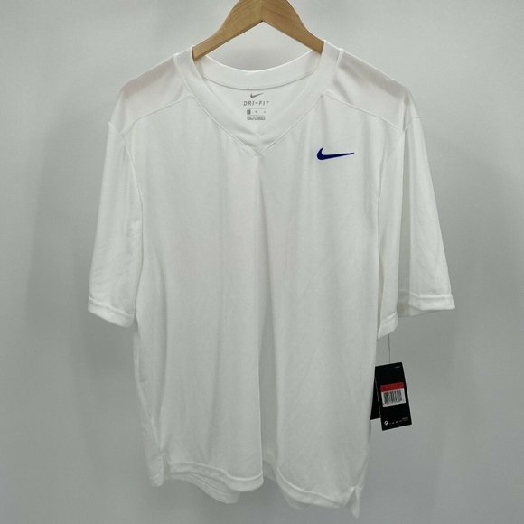 Nike Dri-Fit White Men's Size Large Jersey Athletic Lacrosse Shirt NWT - Picture 1 of 9